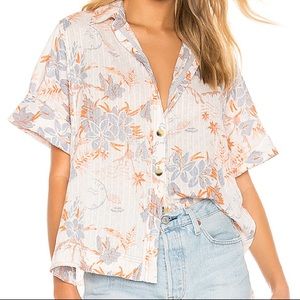 Free People Floral Button-Up